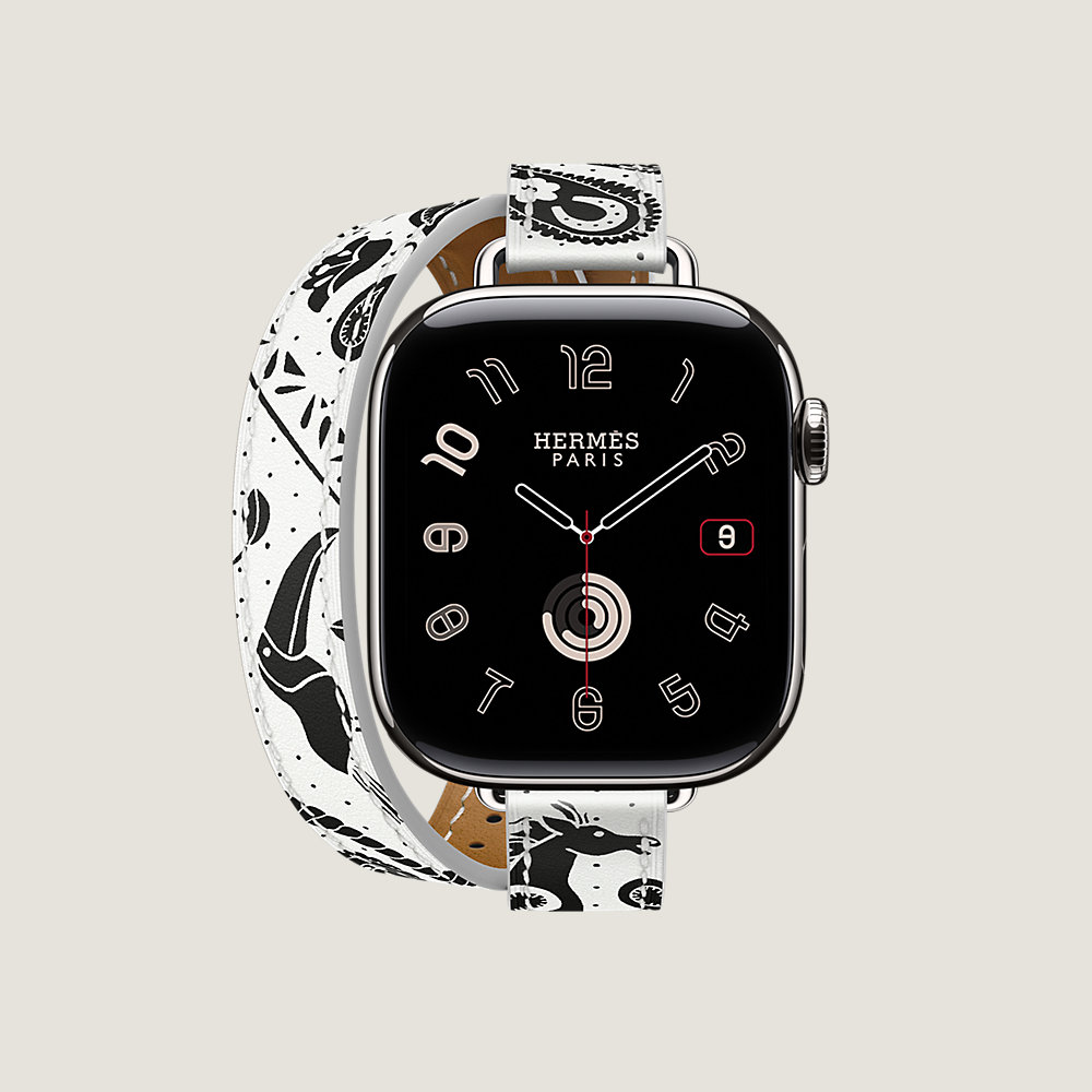 2305 Apple Watch エルメス　ジャンピング　ブラック　HERMES Apple Watch Hermès - 41mm Noir/Gold Twill Jump Single Tour